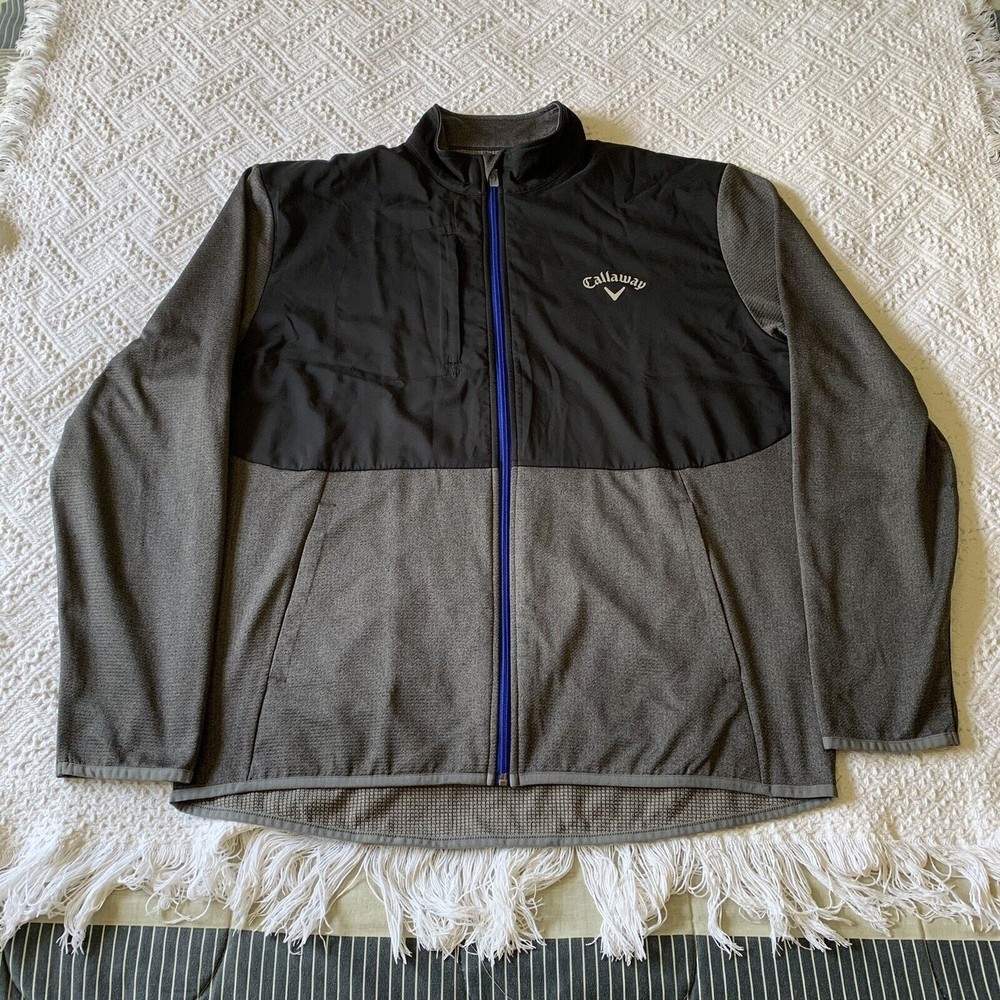 CALLAWAY Golf Jacket Full Zip Mens Sweater Size XL Weather Series EUC